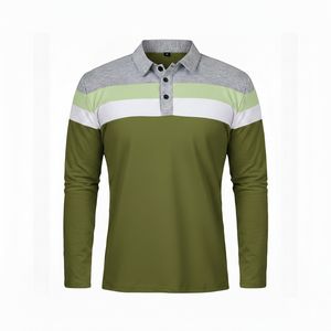 Polo à manches longues pour homme, exportation mondiale, logo personnalisé - Product Image 6