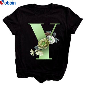 Camiseta de Moda con Estampado de Alfabeto Personalizado para Mujer, Nueva Camiseta de Verano para Parejas, Ropa Transpirable para el Día de San Valentín - Product Image 3