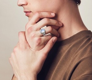 Natural <b>Moonstone</b> 925 Sterling Silver <b>Ring</b> Handmade Gemstone Jewelry Custom Wholesale Manufacturer Supplier for Women - Product Image 4
