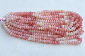 ลูกปัดโอปอลย้อมสีน่ารักขนาด4มม. 6มม. 8มม. 10มม. ลูกปัดโอปอลสีชมพูสำหรับทำเครื่องประดับ - Product Image 2