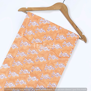 Tela de algodón con estampado de bloques a mano de cultura india 100% algodón para vestidos Ropa Étnica Kurtas muebles para el hogar y proyectos artesanales - Product Image 4