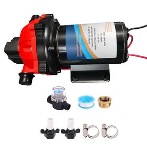Pompa per Acqua Dolce 7GPM 70PSI 12V DC per Impieghi Gravosi, Rossa, a Cinque Camere, Autoadescante, a Diaframma, per Camper e Uso Marino, con Alta Pressione - Product Image 2