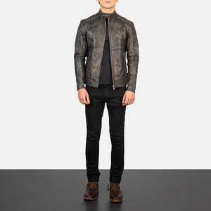 Best Selling Custom PU Leather <b>Jacket</b> <b>Men</b> Vintage Street Style Y2K Cropped Oversized Design With Buttons Closure <b>For</b> Winter - Product Image 1