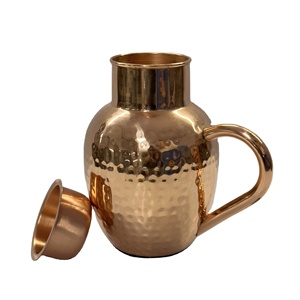 Pichet Maison Et Jardin Décoratif Rustique Design Métal Cuivre Pichet Fleur Vases À La Main Vintage Pichet - Product Image 1