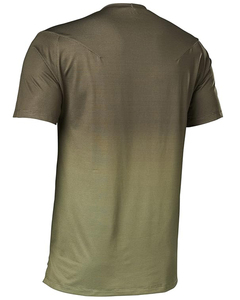 เสื้อยืดโพลีเอสเตอร์แห้งเร็วแขนสั้นสีเขียวมะกอกสำหรับผู้ชายทรงปกติเสื้อลำลอง - Product Image 2