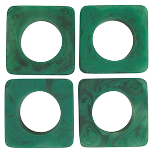 Anneaux de serviette en résine époxy de bonne qualité, colorés, 4 pièces, modernes, pour mariage et fête - Product Image 1