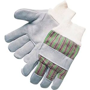 Premium Cowhide Split Leather <b>Driver</b> <b>Gloves</b> Working Assembly Gardening Leather Work <b>Gloves</b> Cotton Back Knitted Safety <b>Gloves</b> - Product Image 4