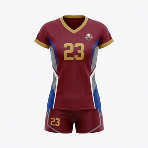 Uniforme de Voleibol Profesional con Impresión por Sublimación, Colores Resistentes a los Rayos UV, Tela Antiarrugas, Absorbe la Humedad, Diseñado para Playa en Verano - Product Image 1
