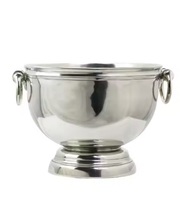 Seau à glace en acier inoxydable antique fait main pour champagne et vin, idéal pour les outils de bar, logo personnalisé accepté en gros