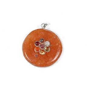 Vente en gros de pendentif en cristal de guérison 7 chakra Reiki pierre précieuse naturelle agate collée sculptée style Feng Shui pour radiesthésie décoration intérieure - Product Image 3