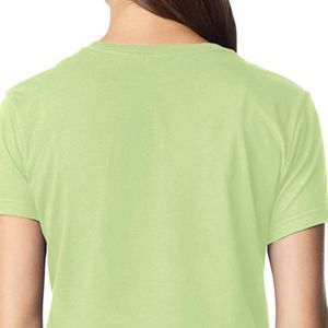 Camiseta de algodón de manga corta con cuello redondo para mujer, informal, suave, transpirable, cómoda, básica, a la moda, al por mayor - Product Image 4