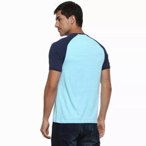 T-shirt pour homme de luxe à col en V, personnalisé avec logo imprimé, séchage rapide, respirant, manches courtes, couleur personnalisée, grammage lourd - Product Image 4