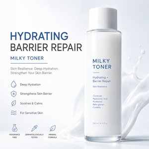Tonique Lacté Premium Hydratant Réparateur de Barrière Cutanée, Essence d'Eau à la Céramide et Acide Hyaluronique pour Peaux Sensibles, Soin Coréen - Product Image 2