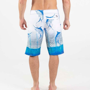 Short de bain personnalisable pour homme en polyester à cordon de serrage, imprimé sublimation poisson, séchage rapide, taille élastique, pour la pêche en extérieur - Product Image 4