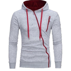 Sudadera con capucha asimétrica con cremallera diagonal de ajuste slim para deporte, venta al por mayor 2026 - Product Image 5
