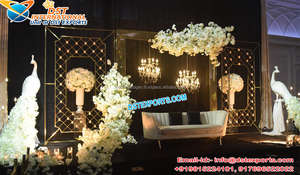 Candelabros Fantásticos para Decoración de Escenarios, Decoración Moderna para Recepciones de Boda, Impresionantes Candelabros Metálicos para Escenarios de Boda en Canadá - Product Image 5