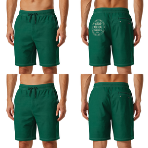 Pantalones Cortos Modernos para Hombre con Diseño Gráfico Emerald Pulse, con un Atractivo y Comodidad de Estilo Urbano Elevado - Product Image 2