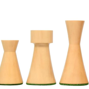 Pions d'échecs modernes minimalistes de qualité supérieure, série Midnight, en bois d'ébène, roi de 3,4 pouces, au meilleur prix - Product Image 1