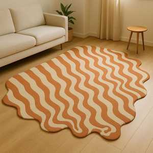 พรมขนสัตว์ทอมือดีไซน์หรูหราสั่งทำพิเศษ  ขนสูง-ขนต่ำ สำหรับห้องนั่งเล่น ห้องครัว สำนักงาน ห้องสวดมนต์ โดย INDIAN TEXTILES H/L - Product Image 1