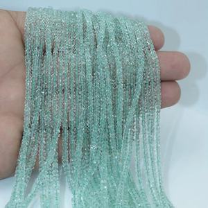 Wholesale 3-4mm Russian Emerald Faceted Rondelle <b>Beads</b> Natural <b>Loose</b> Gemstones 16" Strand Customizable Weight Minimalist - Product Image 1