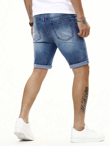 Custom <b>Men</b> Vintage Wash <b>Jean</b> Shorts Oem Odm High Quality Casual Wear Manufacturer - Product Image 4