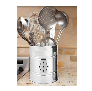 Portacucharas Redondo Clásico de Acero Inoxidable, Organizador de Cocina, Artesanía, Precio de Fábrica al por Mayor - Product Image 4