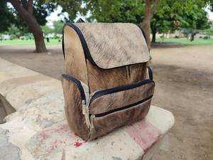 Premium Cowhide Leather Hair On Backpack Laptop Travel Rucksack Vintage School Bag Handmade Durable OEM LHBP-0059 - Product Image 4