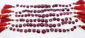 Perles de rubis corindon AAA en forme de cœur, perles de rubis facettées en forme de cœur, briolettes de rubis facettées, perles de rubis en forme de cœur de 10 à 13 mm - Product Image 2