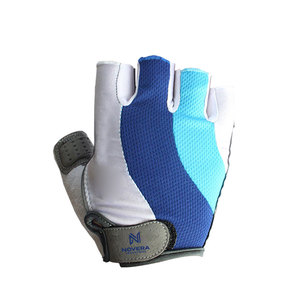Factory Made Design Your Own Leather Half <b>Finger</b> Cycling Gloves Adjustable Wrist <b>Strap</b> Non-Slip Breathable Features Hook Loop - Product Image 5