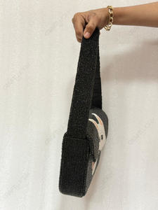 Bolso de Hombro Tipo Clutch de Lujo Hecho a Mano con Diseño de Perro y Cuentas para Mujer, Venta al por Mayor, Bolso de Noche para Novia, Fabricante de India - Product Image 6