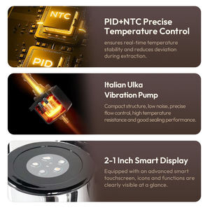 Cafetera Espresso Semiautomática con Doble Caldera, Control de Temperatura PID NTC, Todo en Uno, para Té y Café - Product Image 6