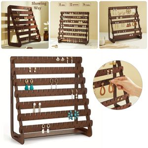 Espositore per Orecchini in Legno Stile Retrò, Organizzatore per Ordini a Ritiro, per Esposizione di Gioielli e Orecchini - Product Image 3