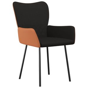 Ensemble de 2 chaises de salle à manger noires et marron - Product Image 3