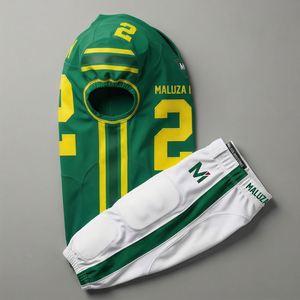 Uniforme de Fútbol Americano Premium Verde y Amarillo, Pantalones Acolchados, Ropa Deportiva de Equipo, Uniforme de Fútbol MALUZA Industries - Product Image 5