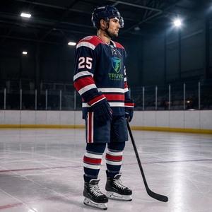 Wholesale Custom <b>Green</b> <b>Black</b> Ice Hockey Uniform Set OEM Service Heat-Transfer 100% Polyester Waterproof Breathable Quick Dry - Product Image 6