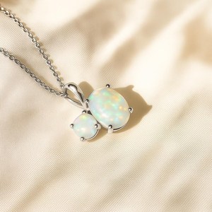 Ópalo Natural Toi Et Moi, Gema Doble con Corte de Corazón, Certificado IGI, Plata de Ley 925, Chapado en Oro de 14K, Joyería Hecha a Mano para Mujer, Regalo - Product Image 4