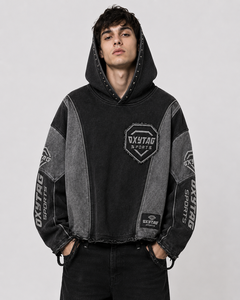 <b>Men's</b> Heavy Weight Solid Acid Wash Fleece Hoodie 100% Cotton Eco-Friendly Customizable Colors Plus Size Winter Wear Custom - Product Image 1