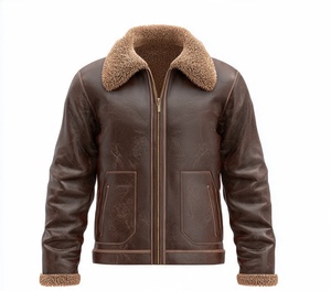 High Quality Premium Cool and Classy Fur Leather <b>Jacket</b> For Men - Product Image 3