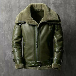 <b>Men</b> Heritage Leather <b>Jacket</b> Genuine Leather Soft Full Zip Casual Regular Fit Outdoor Western Style Outerwear - Product Image 1