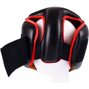 Adjustable Eco-Friendly Comfortable Breathable Boxing Head Guard <b>Nose</b> Bar Shiny Metallic PVC Hook Loop Closure MMA Kickboxing - Product Image 4