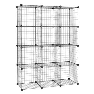 Organizzatore Modulare in Metallo a 12 Cubi, Scaffali Multifunzione in Rete Metallica, Unità di Stoccaggio Origami - Product Image 4