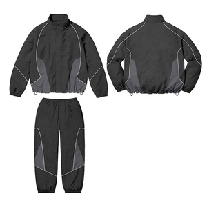 Chándal Deportivo de Dos Piezas para Hombre, Personalizado, Estampado, Resistente al Viento, Ecológico, Ajustado, de Algodón, con Cintura Elástica - Product Image 2