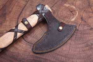 Hacha Táctica Tomahawk de Acero Inoxidable Hecha a Mano por BA Enterprises, 18 Pulgadas, Mango de Madera de Palisandro, Hacha Vikinga Personalizada para Campismo al Aire Libre - Product Image 4