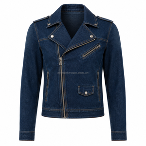 Veste en jean unie pour homme, en coton, style décontracté, coupe classique, vente en gros, personnalisation du logo, fabricant OEM ODM - Product Image 1