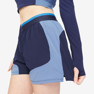Shorts de sport pour femme à taille mi-haute, respirants, en Spandex/Polyester, avec logo personnalisé et ceinture élastique, pour la gym, la course et le yoga - Product Image 5