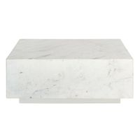 Table basse en marbre blanc très vendue, table centrale carrée de luxe pour salon moderne, design de mobilier.
