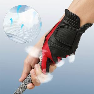 Lightweight Cabretta Leather Golf Gloves Anti Slip Particle Soft Sheepskin Leather Golf Glove With Wrist <b>Snap</b> Closure - Product Image 5