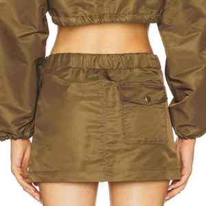 Waterproof Nylon <b>Jacket</b> and Shorts Blank Sweat Suit Women Windbreaker Short Sets - Product Image 5