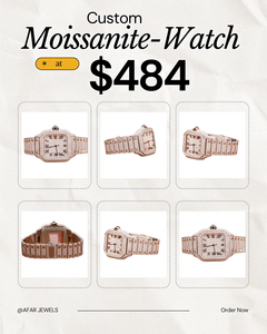 Reloj de Mujer VVS Moissanite Miyota Quartz, Caja Cuadrada de Acero Inoxidable Completamente Adornada, 41 mm, Resistente al Agua, Reloj Analógico de Lujo Estilo Hip Hop - Product Image 1