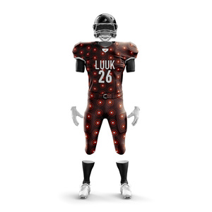 Ensemble de maillot et short de football américain personnalisé pour hommes, uniforme cousu, taille plus, respirant, antibactérien, séchage rapide - Product Image 5